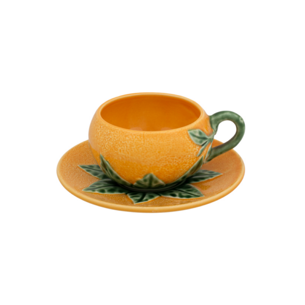 Tea Cup and Saucer Orange